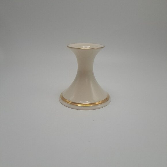 Lenox Eternal Fine China Taper Candle Holder Gold Trim - Picture 3 of 11